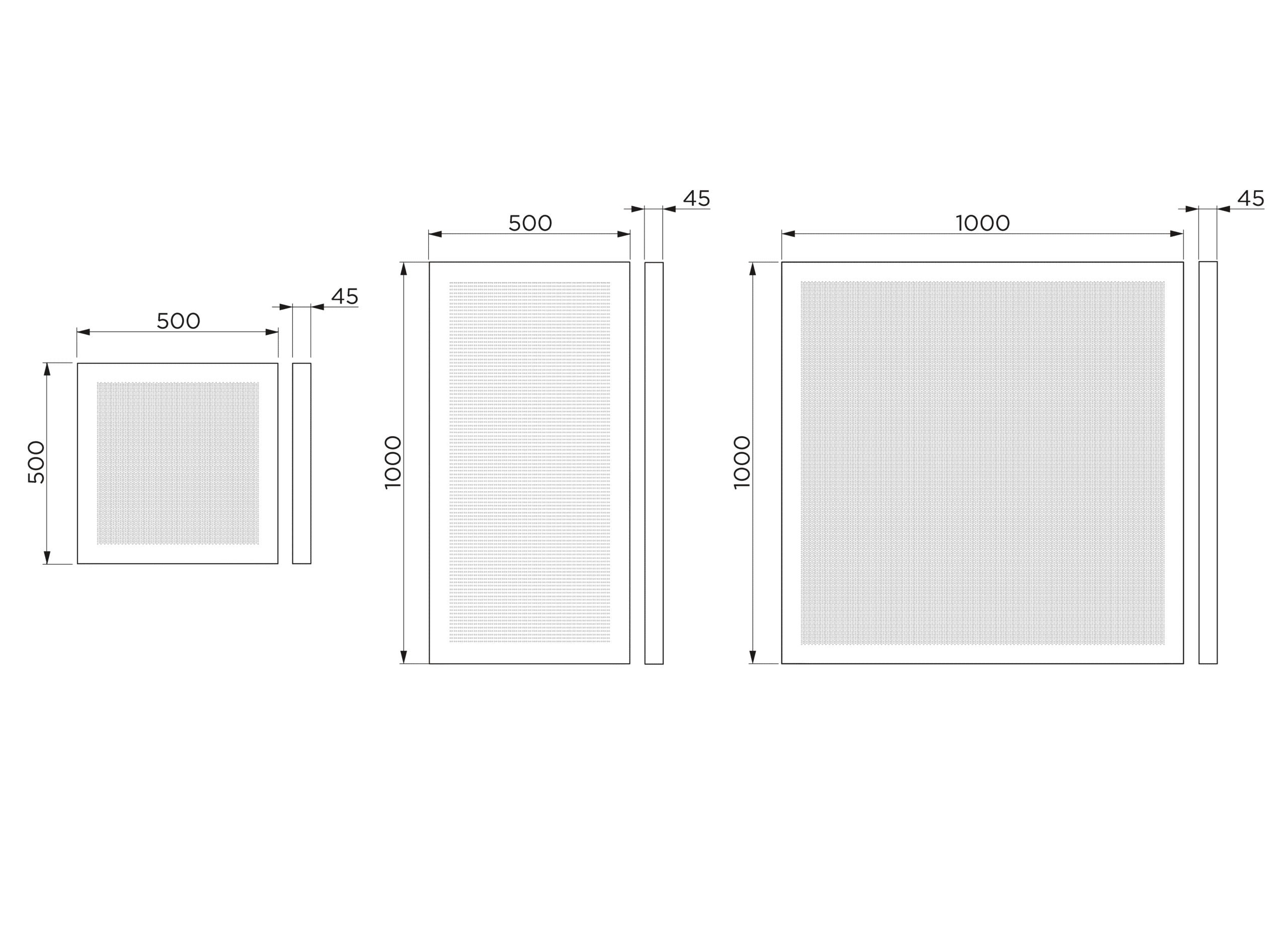 Información técnica Panel Cuadrado