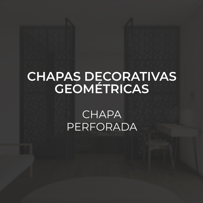 Catálogo chapa perforada decorativa geométrica